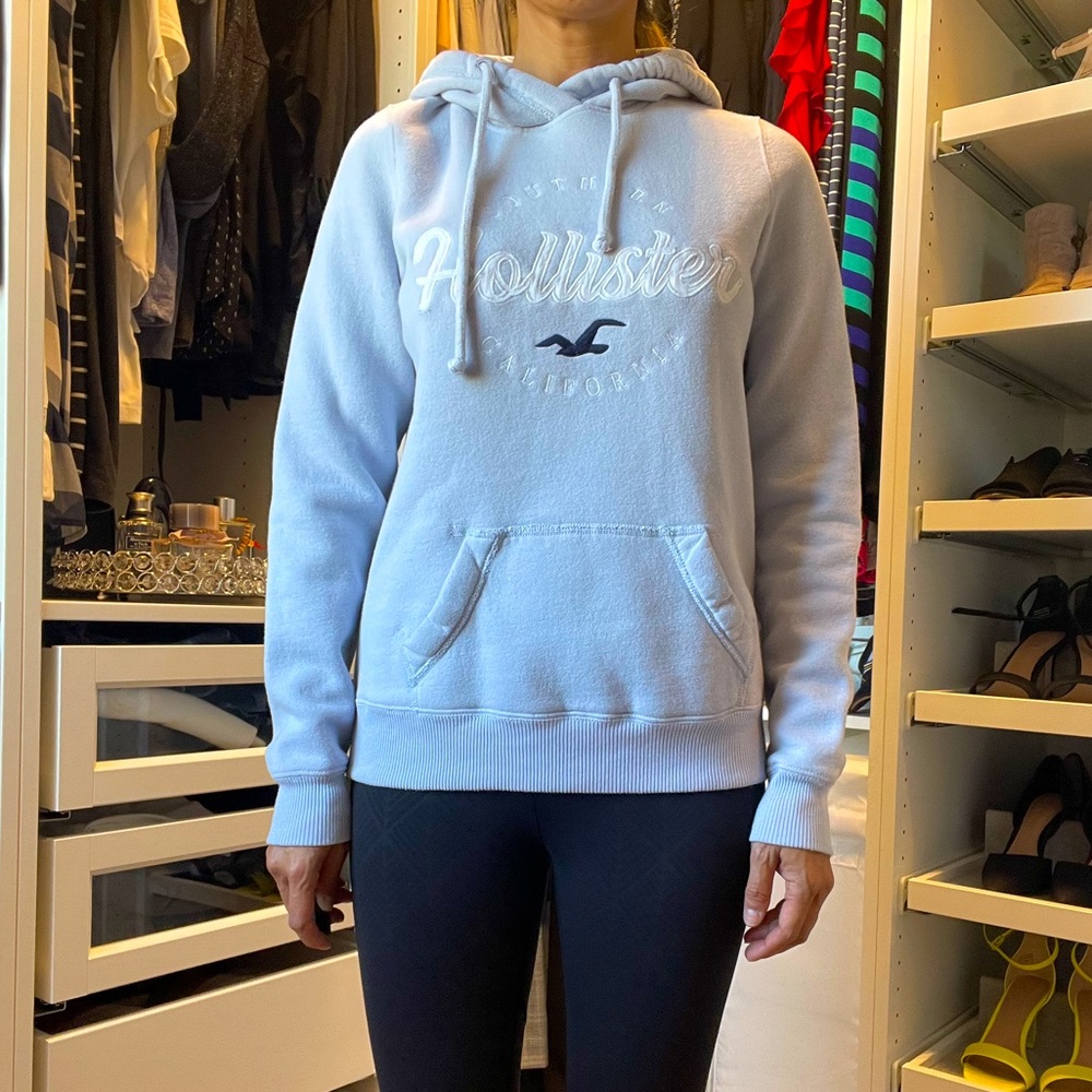 HOLLISTER hoodie light blue Size XS